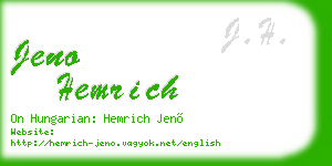 jeno hemrich business card