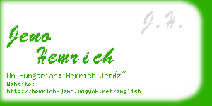 jeno hemrich business card